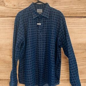 Blue Checkered Ledbury Men's Shirt XXL